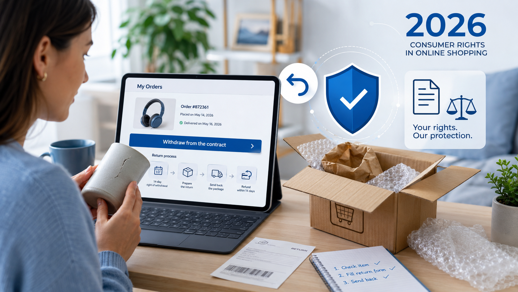 Consumer rights in online purchases in 2026: what is changing and when you can return a product